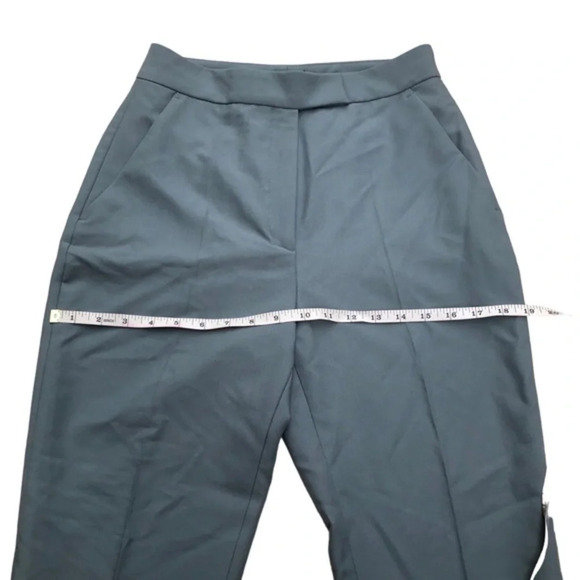 Zara Stretch High Rise Straight Leg Trouser Pants Gray Small - Picture 12 of 14